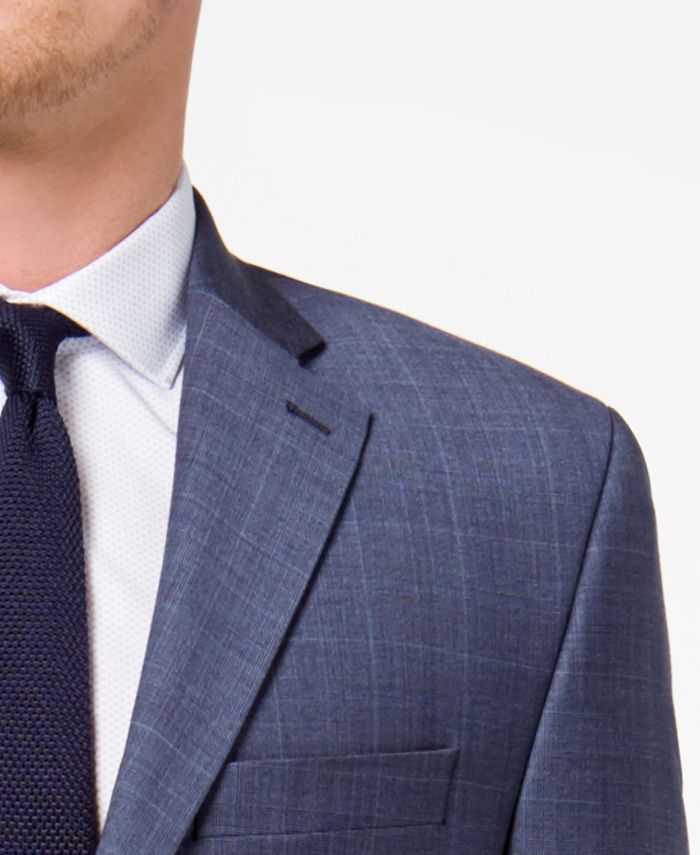 Lauren Ralph Lauren Men's Big & Tall Classic-Fit Ultraflex Blue Plaid ...