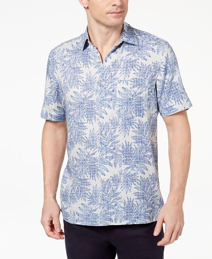Tasso Elba Island Men's Tropical Print Shirt, Created for Macy's - Macy's