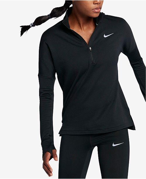 Nike Therma Sphere Half-Zip Running Top & Reviews - Tops - Women - Macy's