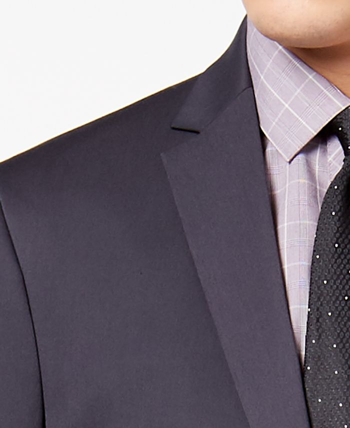 Kenneth Cole Reaction Men's Techni-Cole Gunmetal Solid Slim-Fit Suit ...