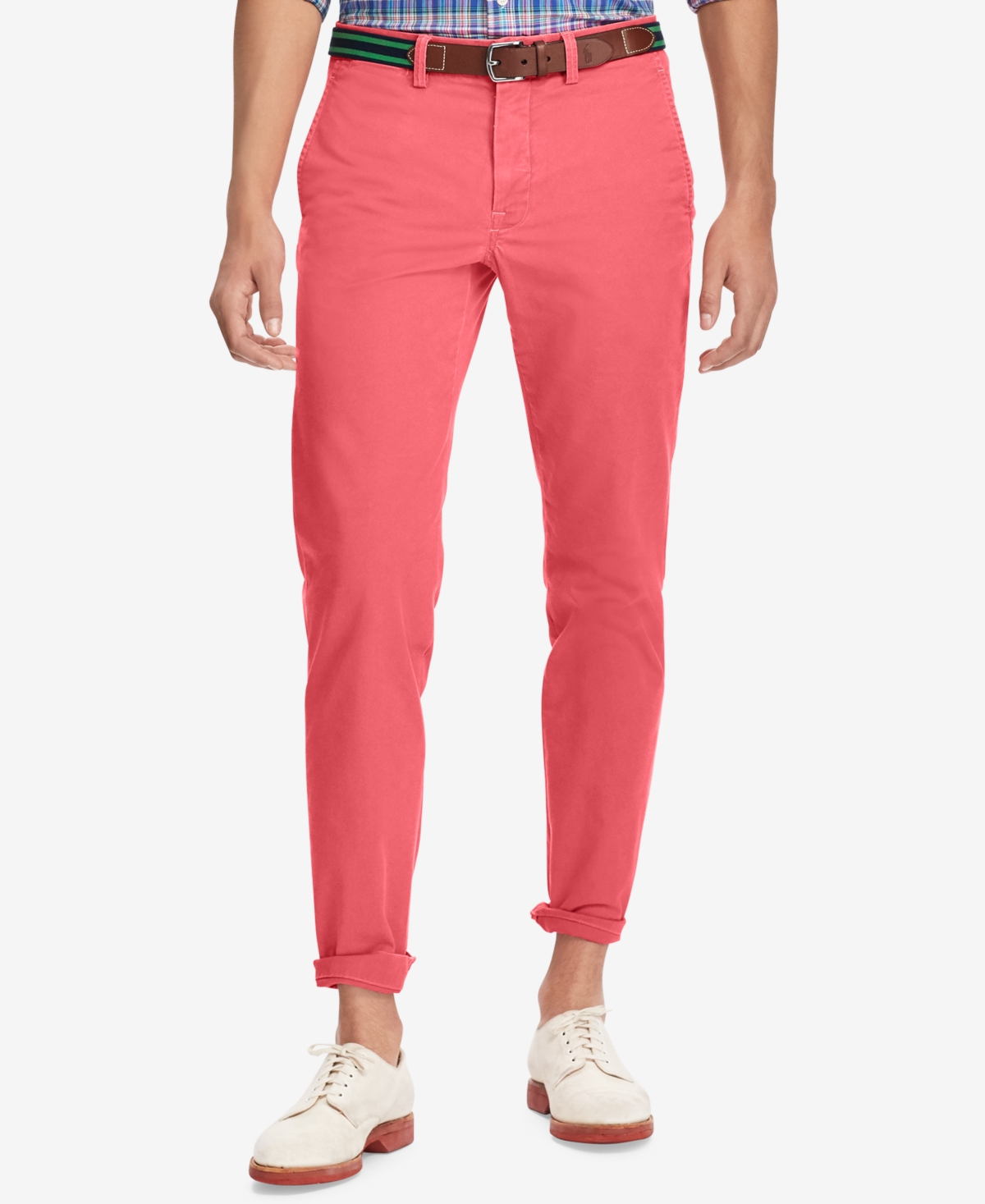 Shop Polo Ralph Lauren Men's Straight-fit Bedford Stretch Chino Pants In Nantucket Red