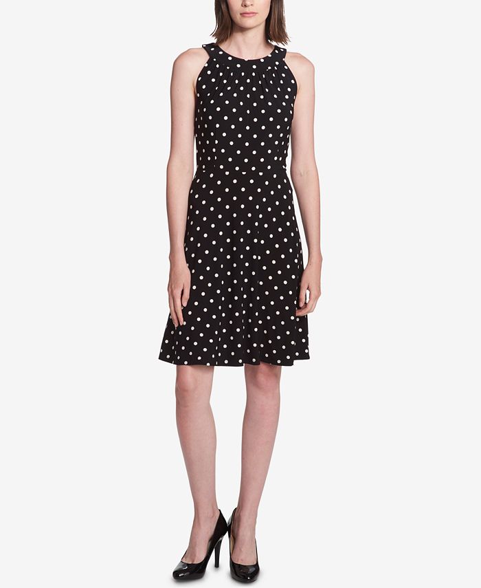 Tommy Hilfiger Polka Dot ALine Dress Macy's
