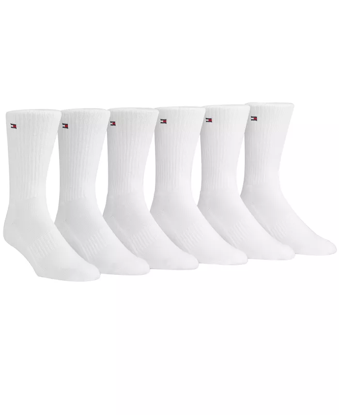 Men's Cushion Sole Sports Crew Socks, 6-Pack - thumbnail 2