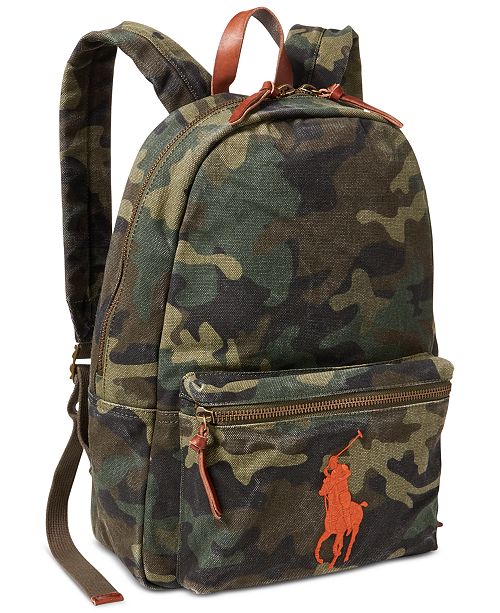 Polo Ralph Lauren Men's Camouflage Canvas Backpack & Reviews Bags
