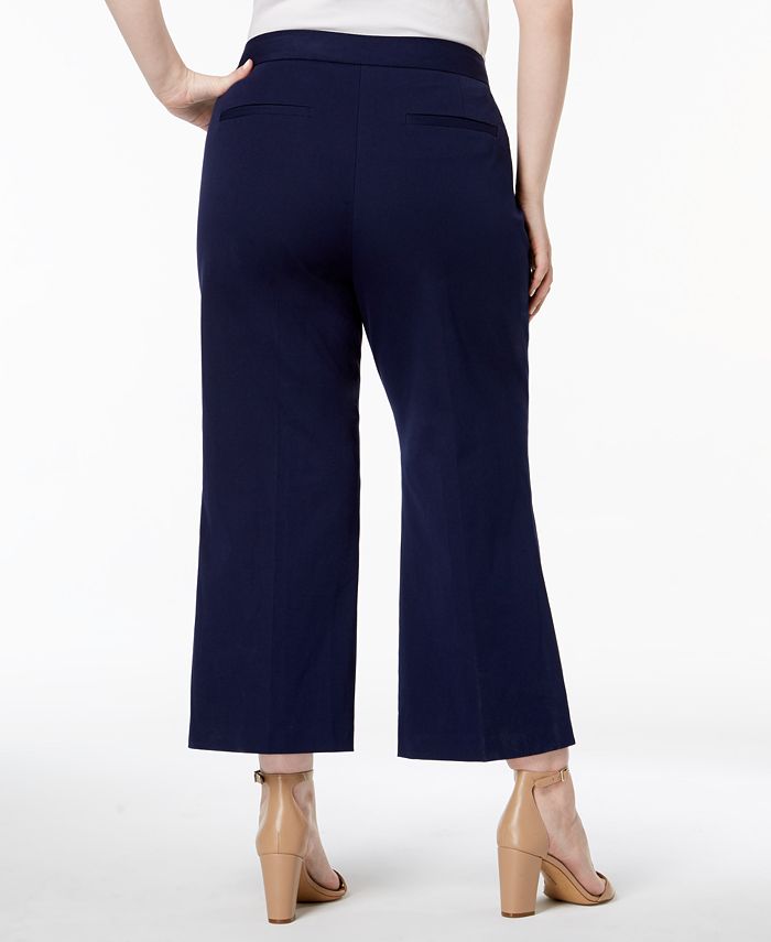 Michael Kors Plus Size Cropped Sailor Pants - Macy's