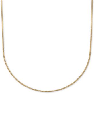 Italian Gold - Rounded Snake Chain Necklace in 14k Gold