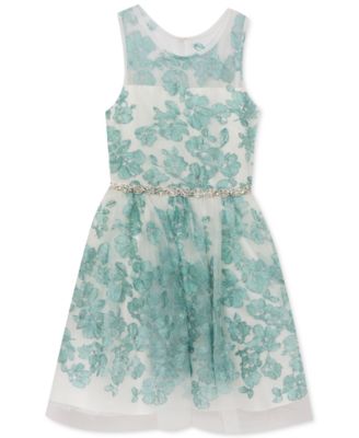 rare editions floral embroidered dress