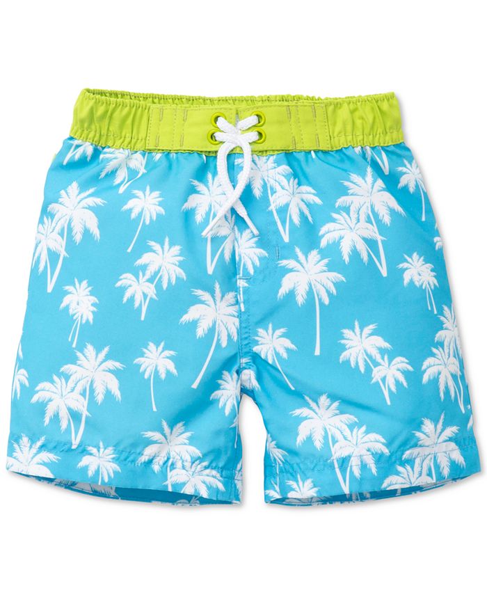 Little Me PalmPrint Swim Trunks, Baby Boys Macy's