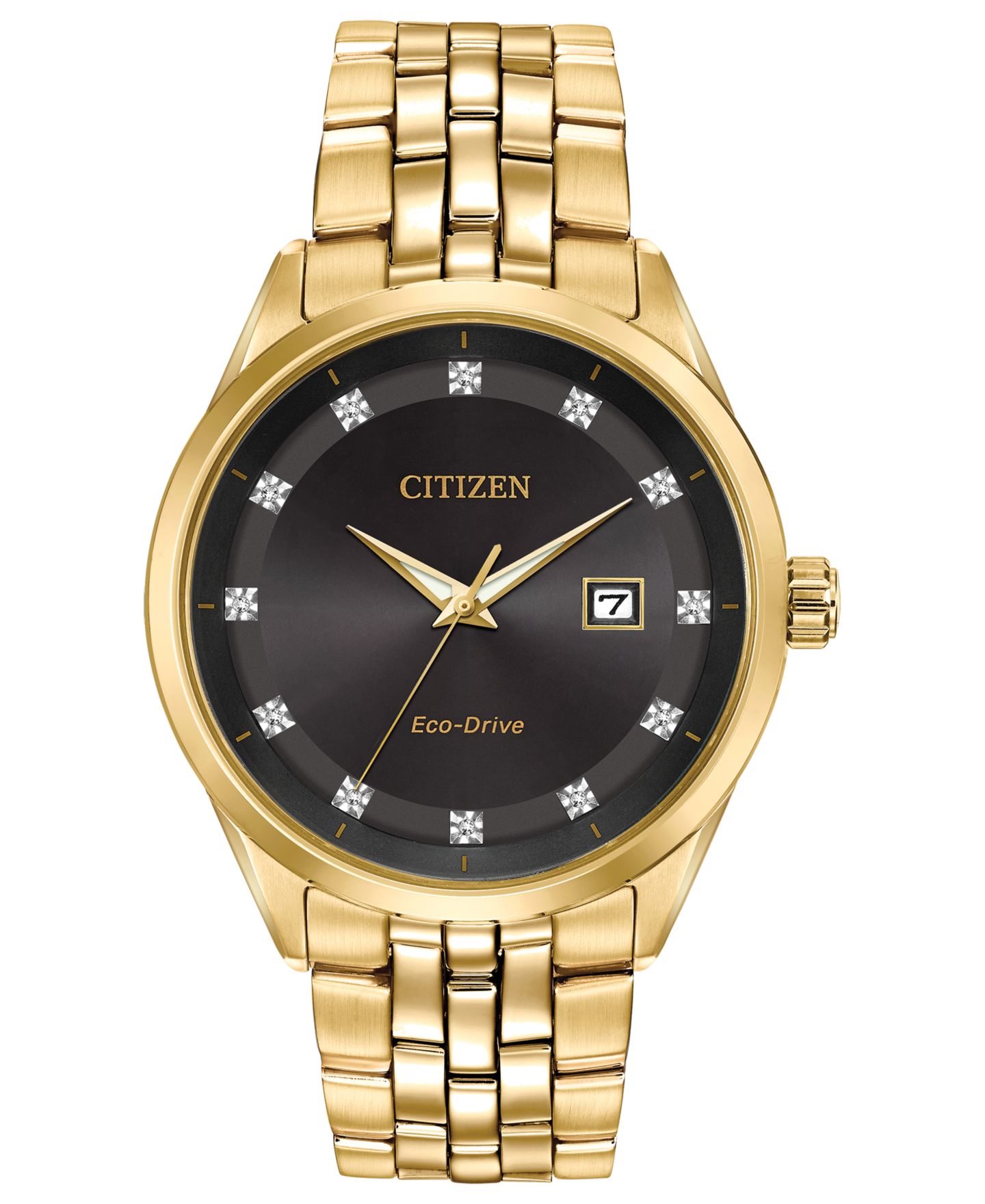Мужские часы Citizen Eco-Drive Corso Diamond-Accent Gold-Tone Stainless Steel Bracelet Watch 41mm — фото 1