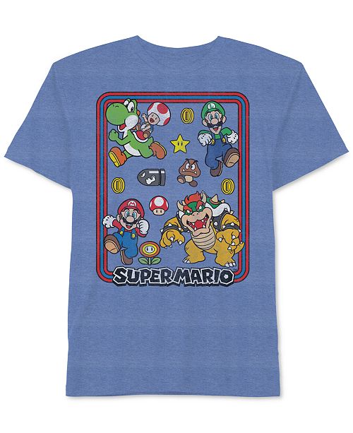 Nintendo Super Mario Graphic-Print Cotton T-Shirt, Big Boys & Reviews ...