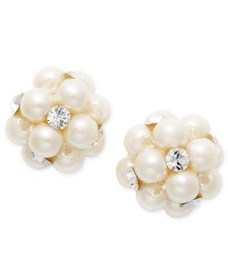 pearl cluster earrings