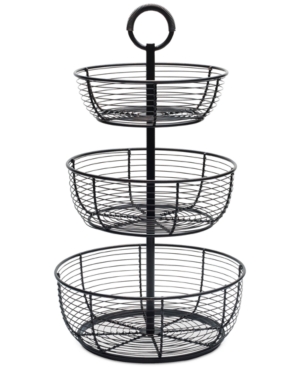 Gourmet Basics 3 Tier Round Wrap Basket