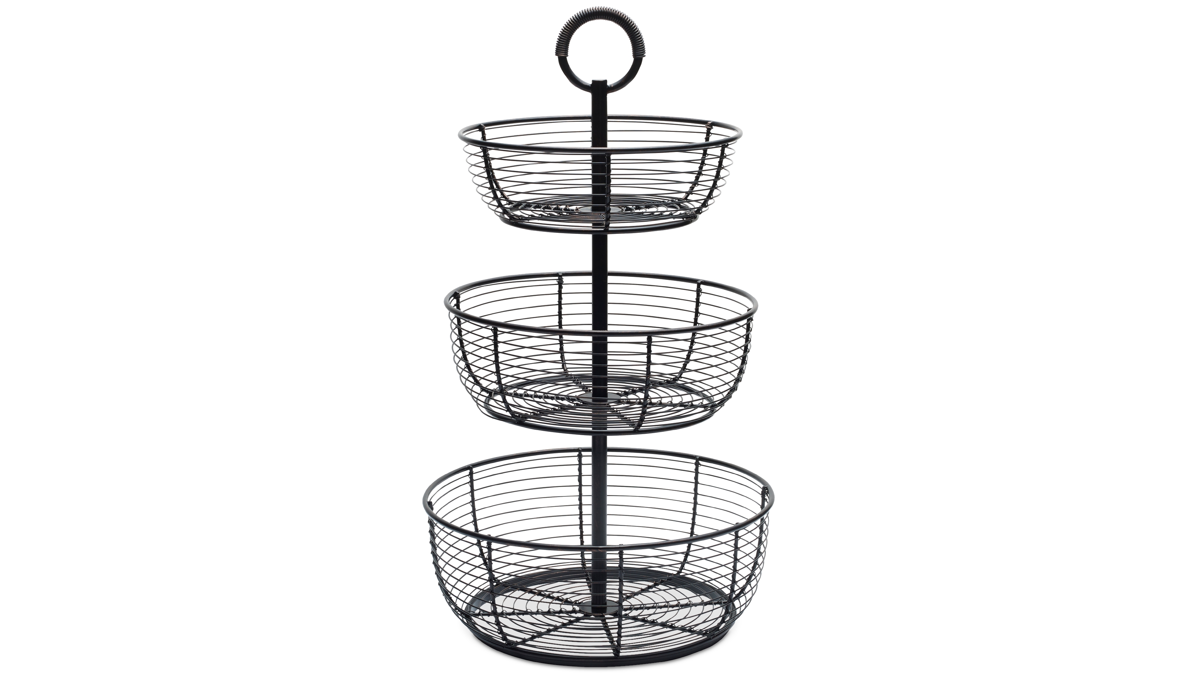 Gourmet Basics By Mikasa Round Wrap 3-Tier Basket