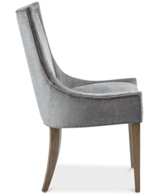 Ultra Traditional Fabric Upholstered Swoop Back Dining Side Chair, Set of 2