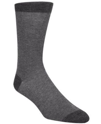 Men's Piqu&eacute; Knit Textured Crew Socks