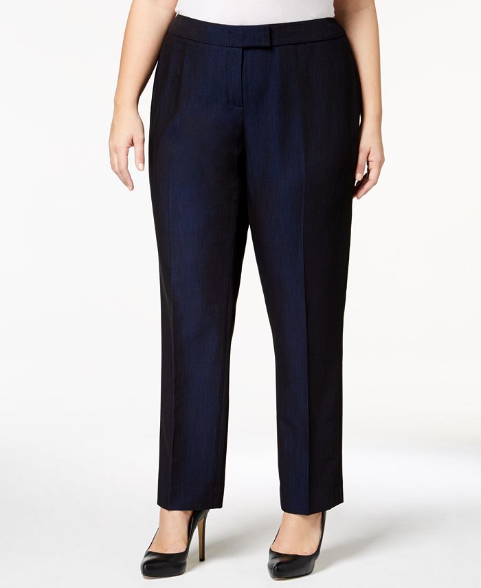 Anne Klein Plus Size Tab-Waist Pants - Macy's