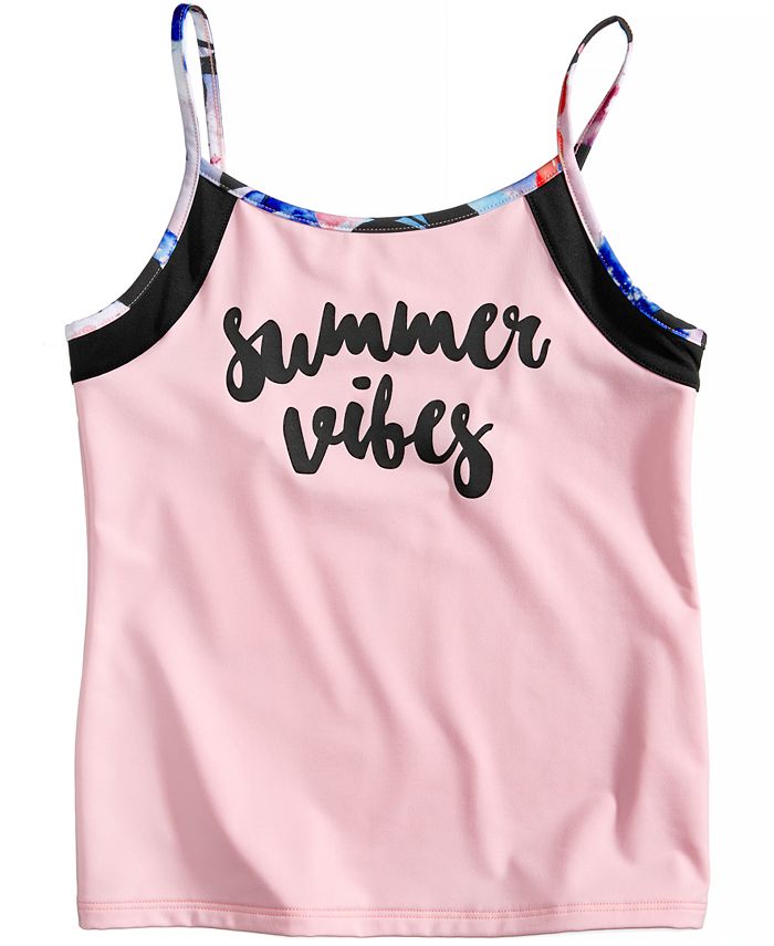 Ideology Summer Vibes Tankini Swim Top, Big Girls, Created for Macy's & Reviews Swimwear