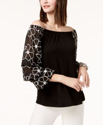 macy's inc off the shoulder tops