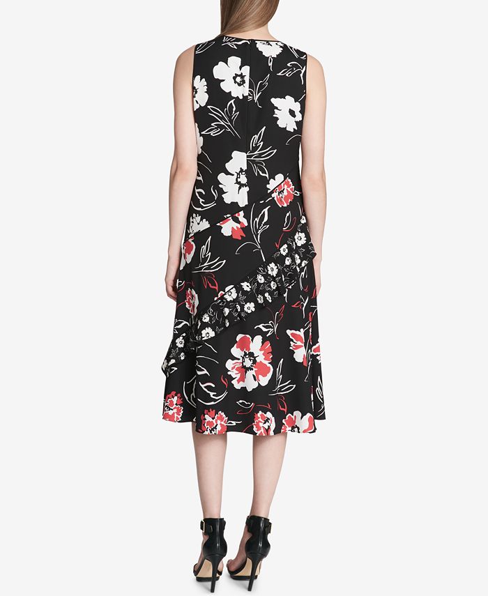 Calvin Klein Printed Midi Dress - Macy's