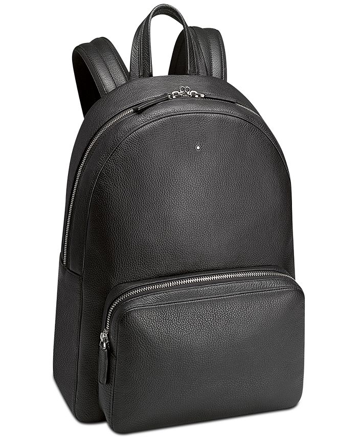 black italian leather backpack