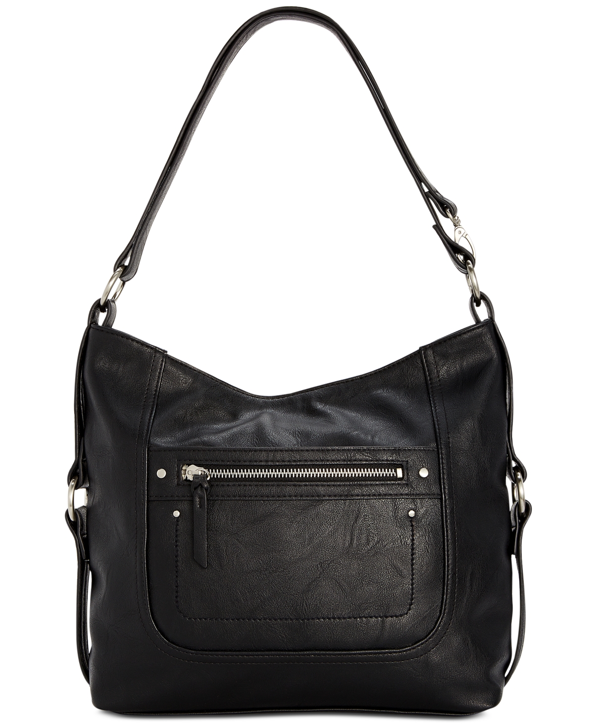 Inc International Concepts Riverton Hobo, Created For Macy's In Black,silver