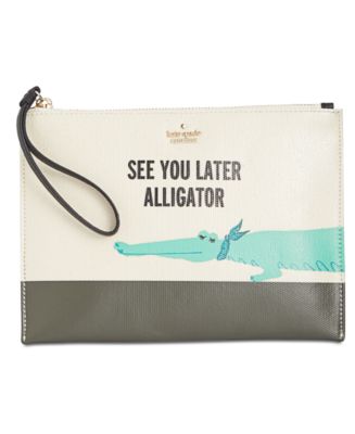 kate spade new york Swamped Gator Medium Bella Pouch Macy s