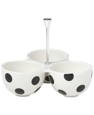 Kate Spade - All in Good Taste Deco Dot 3-Part Divided Server Toppings Dish