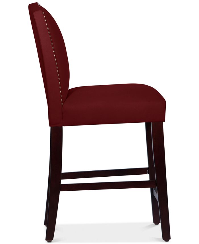 Skyline Callon Velvet Nail Button Counter Stool & Reviews Furniture