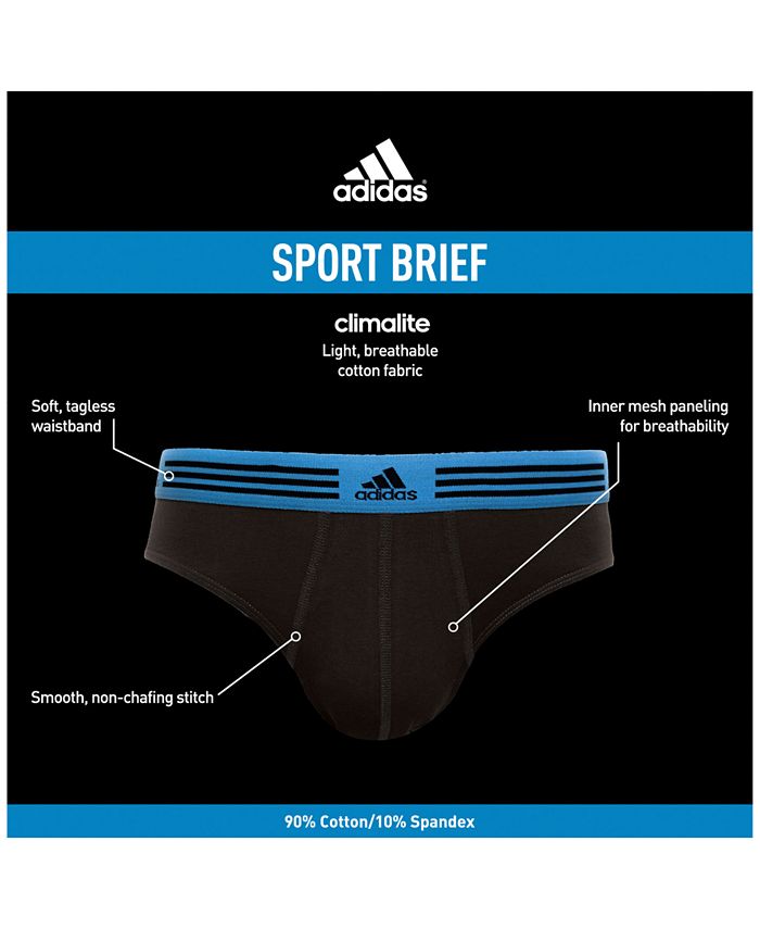adidas Men s 3 Pk. Athletic Stretch Briefs Macy s