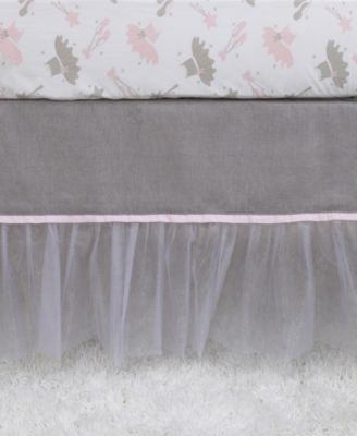 nojo ballerina bows 4 piece crib bedding set