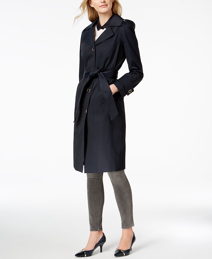 anne klein wool trench coat
