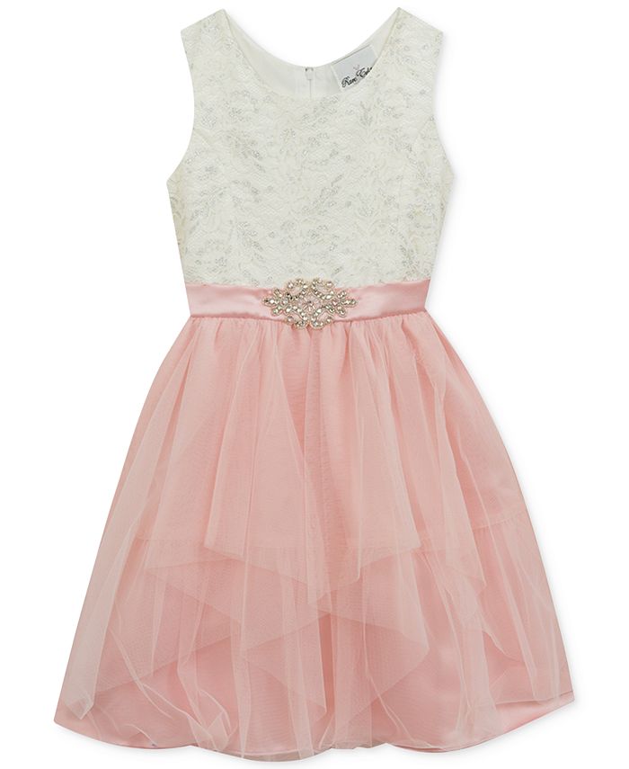 Rare Editions Metallic LaceBodice Dress, Big Girls Plus Macy's