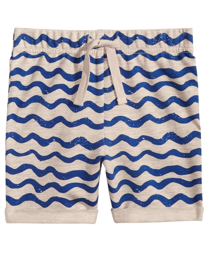 First Impressions Wave-Print Pull-On Shorts, Baby Boys, Created for ...