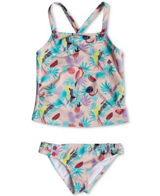 Roxy 2-Pc. Tropical Parrots Tankini Swimsuit, Toddler Girls - Macy's