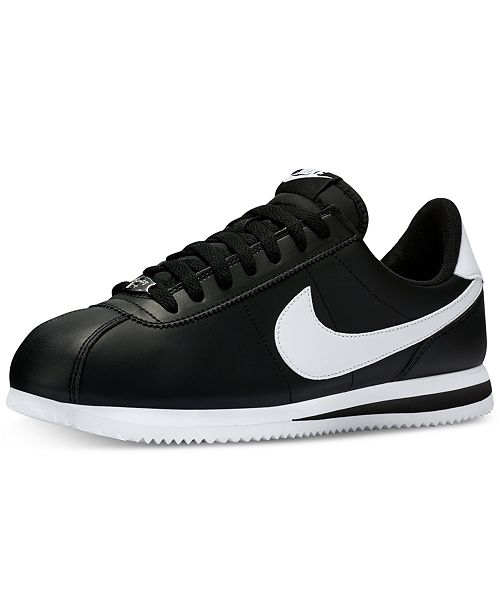 Nike Men S Cortez Basic Leather Casual Sneakers Reviews Finish Line Athletic Shoes Men Macy S
