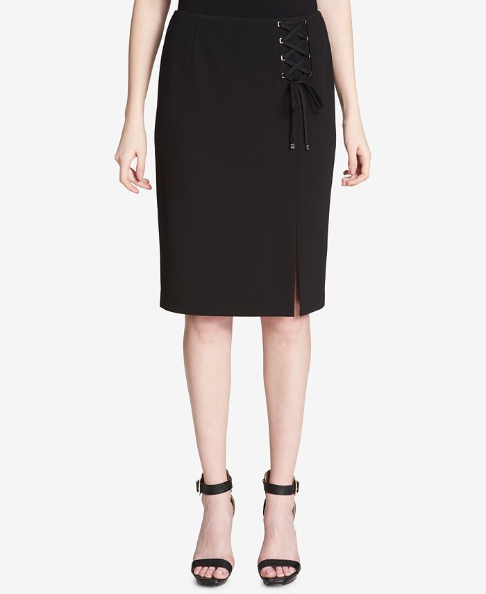 Lace-Up Pencil Skirt - KALI