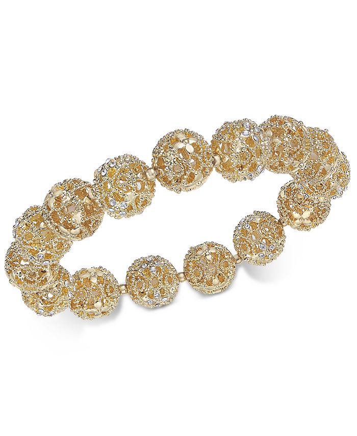Charter Club Crystal Filigree Stretch Bracelet, Created for Macy's Macy's
