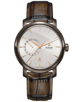 rado watch brown leather strap