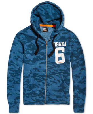 superdry camo zip hoodie