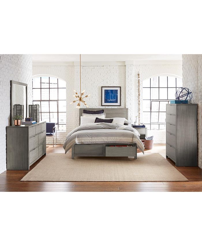 Furniture Tribeca Storage Platform, Tribeca Grey King Bed