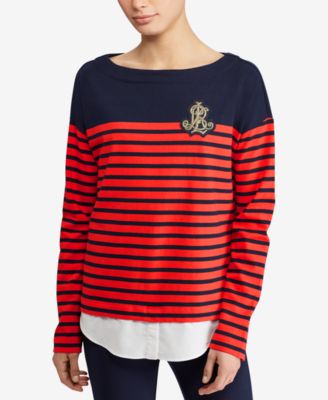 Lauren Ralph Lauren - Breton-Striped Cotton Sweater