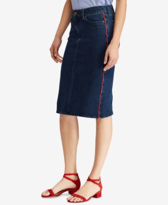 Lauren Ralph Lauren Petite Denim Skirt Macy s