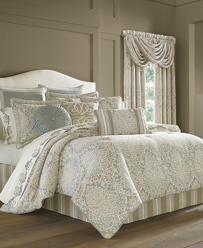 J Queen New York Romano Ice Blue 4Pc. King Comforter Set Macy's
