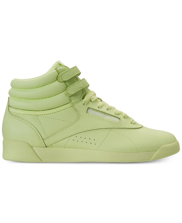 Reebok Women's Freestyle High Top Casual Sneakers from Finish Line - Macy's