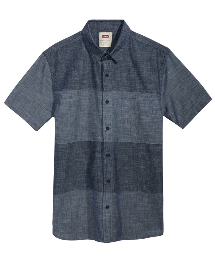 Levi's Men's Martzen Chambray Colorblocked Shirt - Macy's