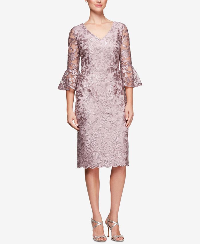 Alex evenings discount bell sleeve dress