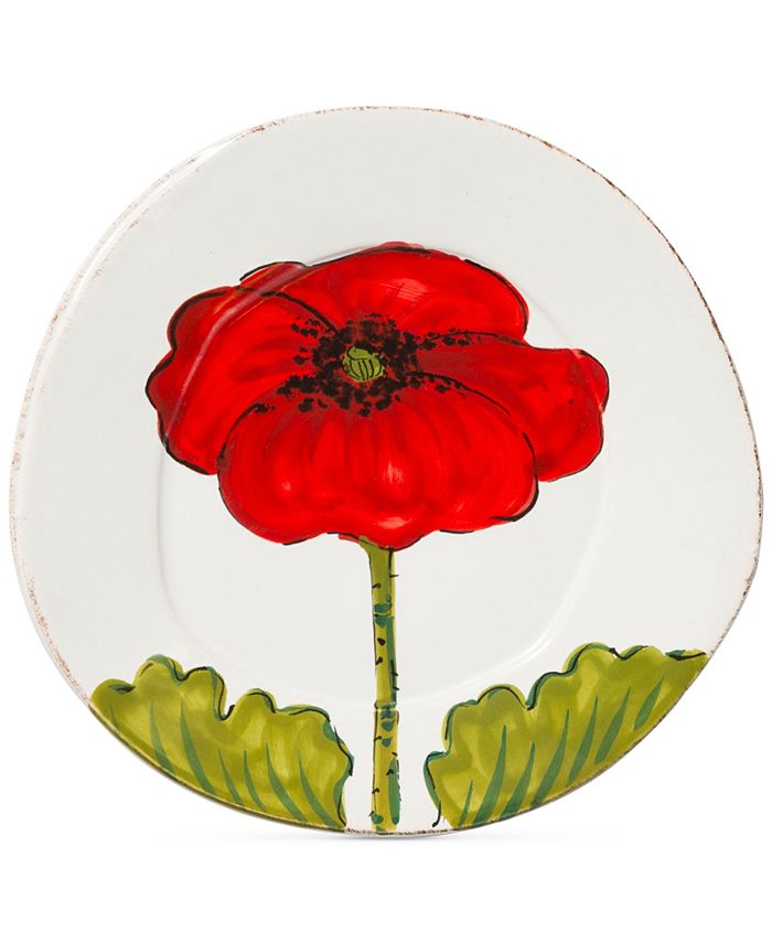 VIETRI - Lastra Poppy Collection Salad Plate