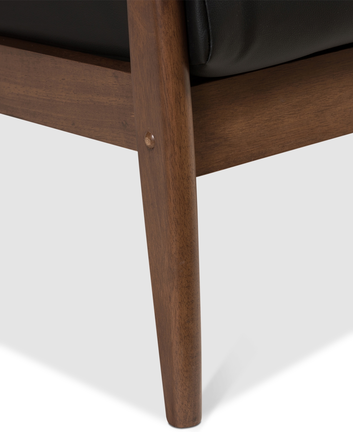 Ambelin Faux Leather Sofa -Walnut
