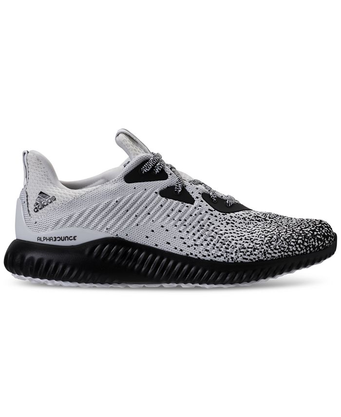 adidas Men's AlphaBounce Circular Knit Running Sneakers from Finish ...