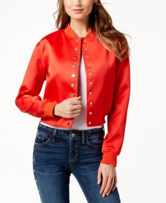 guess satin bomber jacket